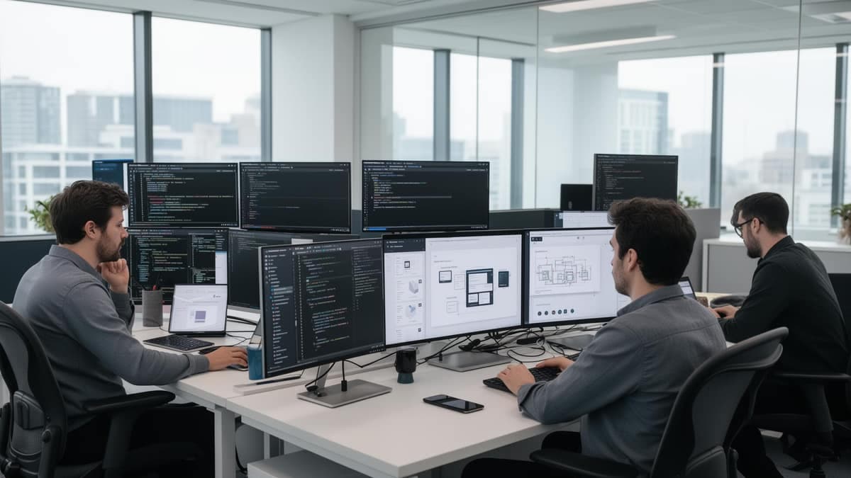 Software development work in progress at iTech International in Edmonton